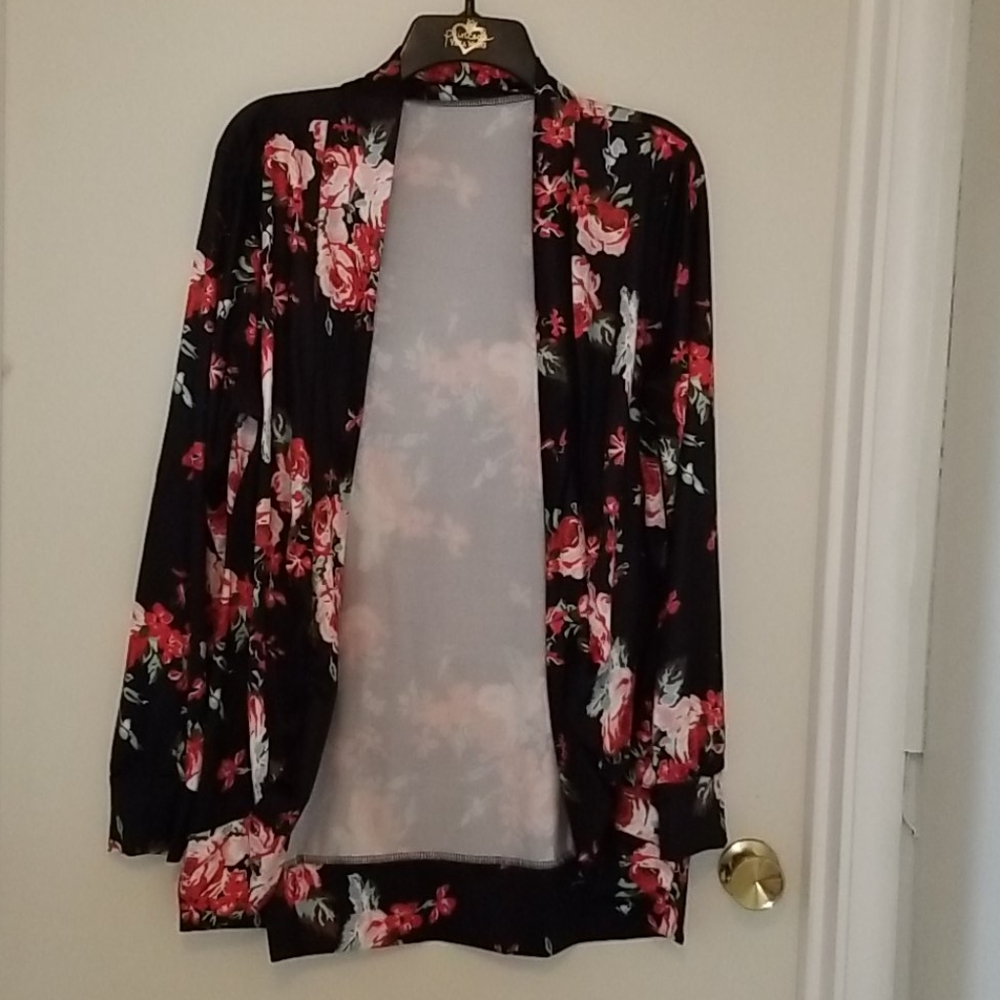 Long sleeve open front shirt